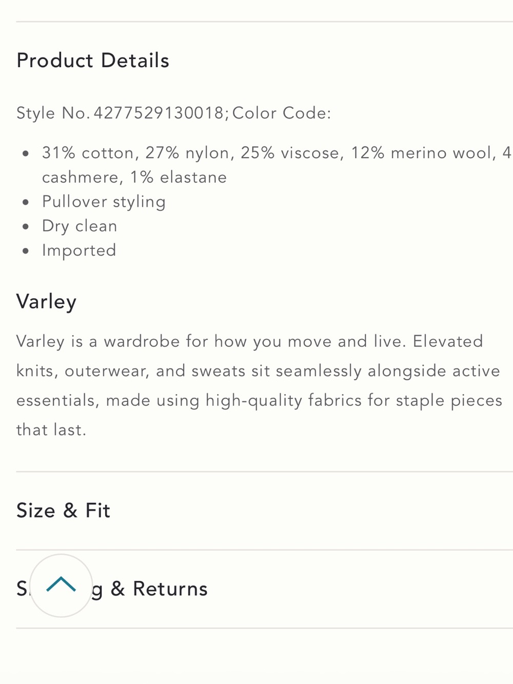 Varley Cashmere Wool Ida Relaxed Sweater in Black and White - Picture 4 of 5